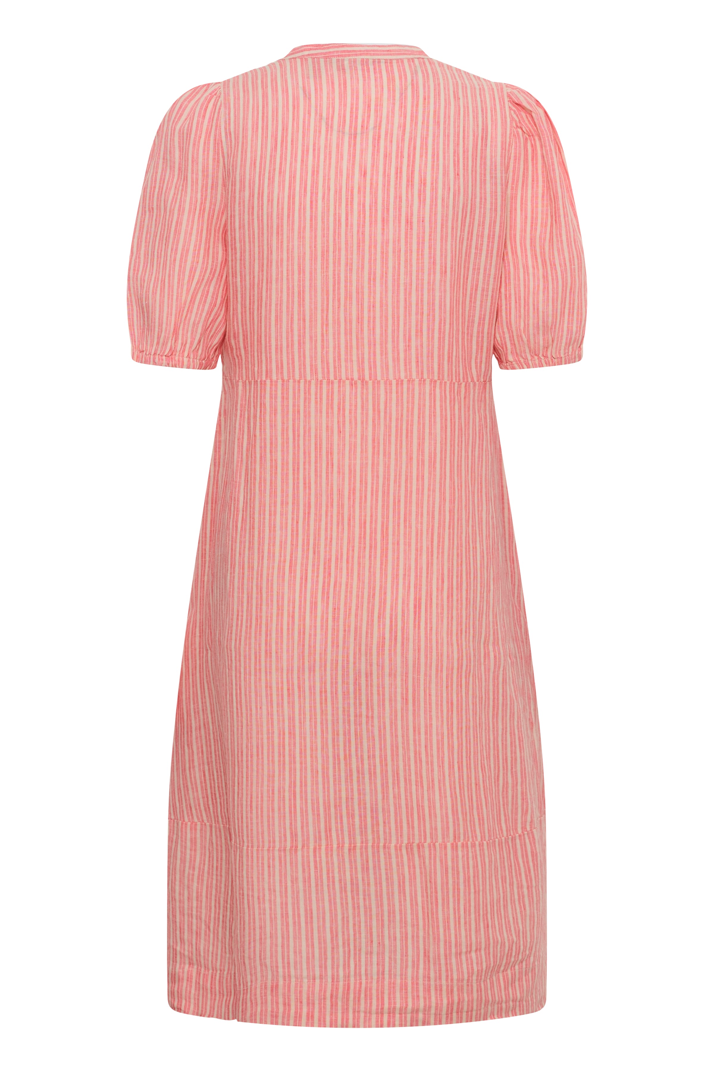 Aniela Molly SS Placket Dress  - Sugar Coral/Whitecap Stripe