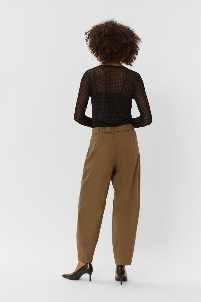 LAYA MESH BLOUSE - Black Dot