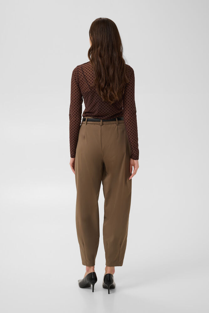 LAYA MESH BLOUSE - Brown Dot