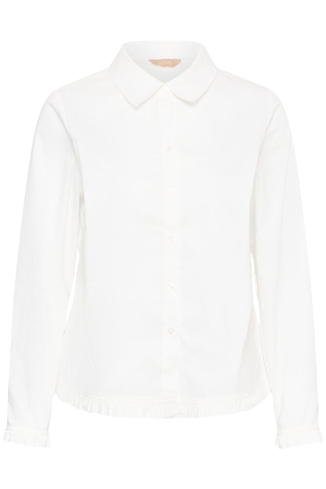 MARGI ANTOINETT FRILL SHIRT - Gardenia