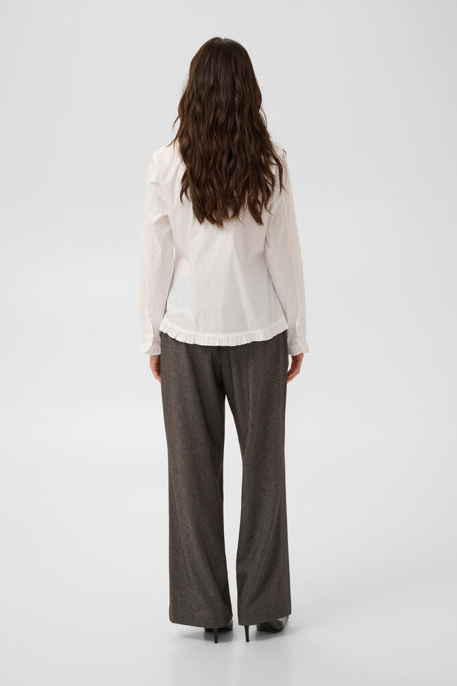 MARGI ANTOINETT FRILL SHIRT - Gardenia