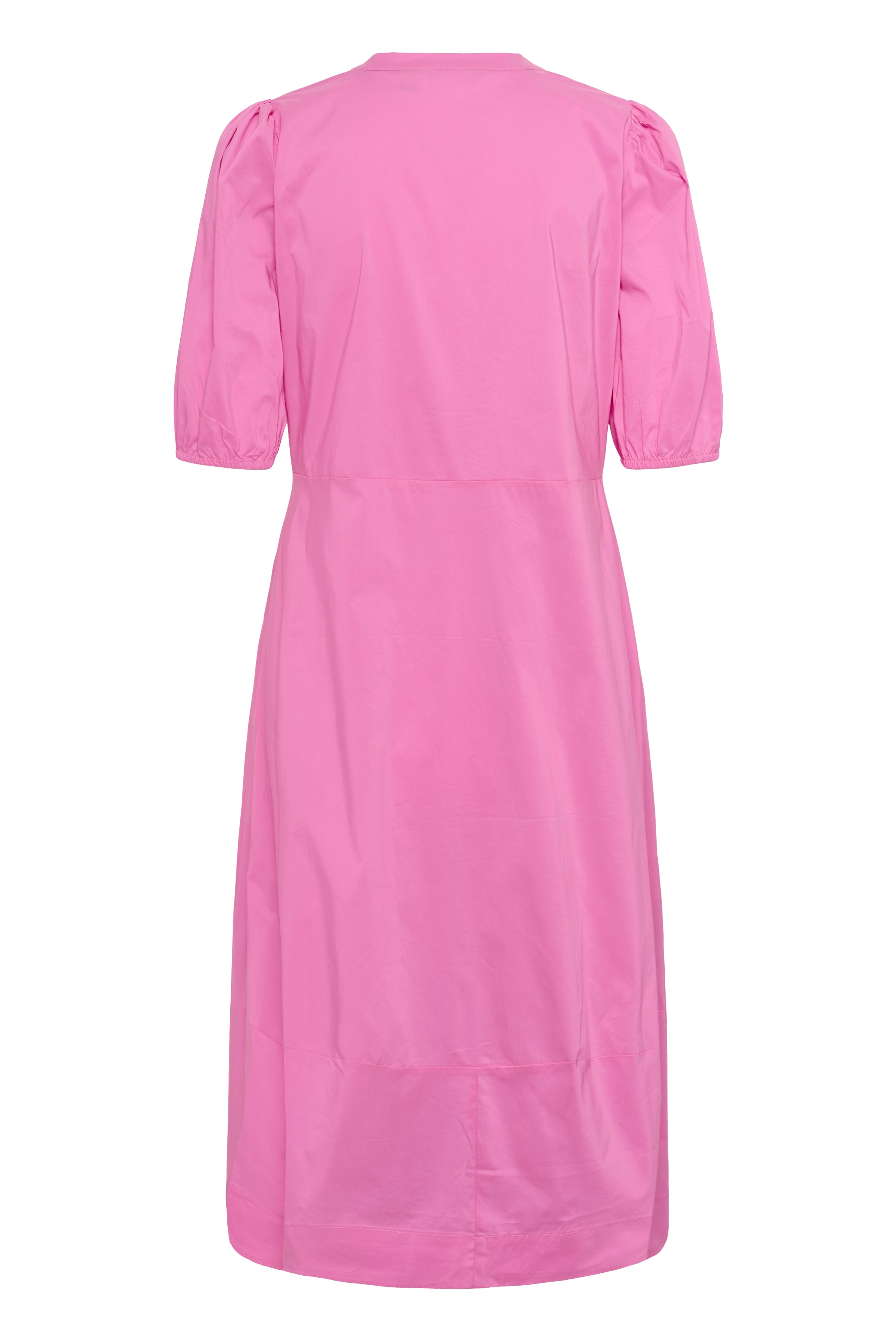 Antoinett SS Placket Dress - Fuchsia Pink