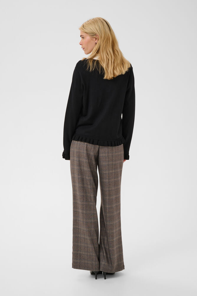 Clare Annemarie Frill Cardigan - Black