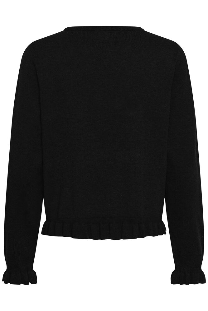 Clare Annemarie Frill Vneck - Svart