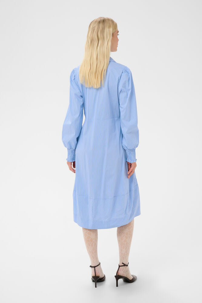 Ebony LS Dress - Blue Stripe