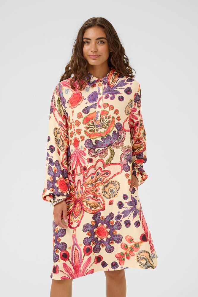 Mandy Kort Klänning - Blå/Rosa