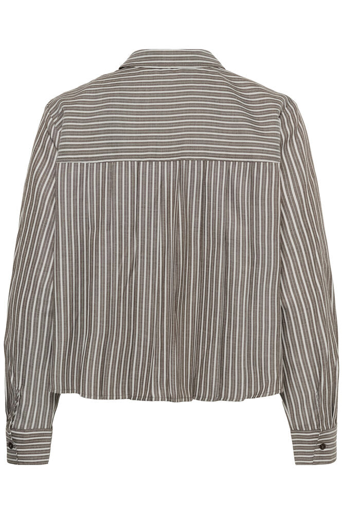 Manga Shirt - Brown/White Stripe