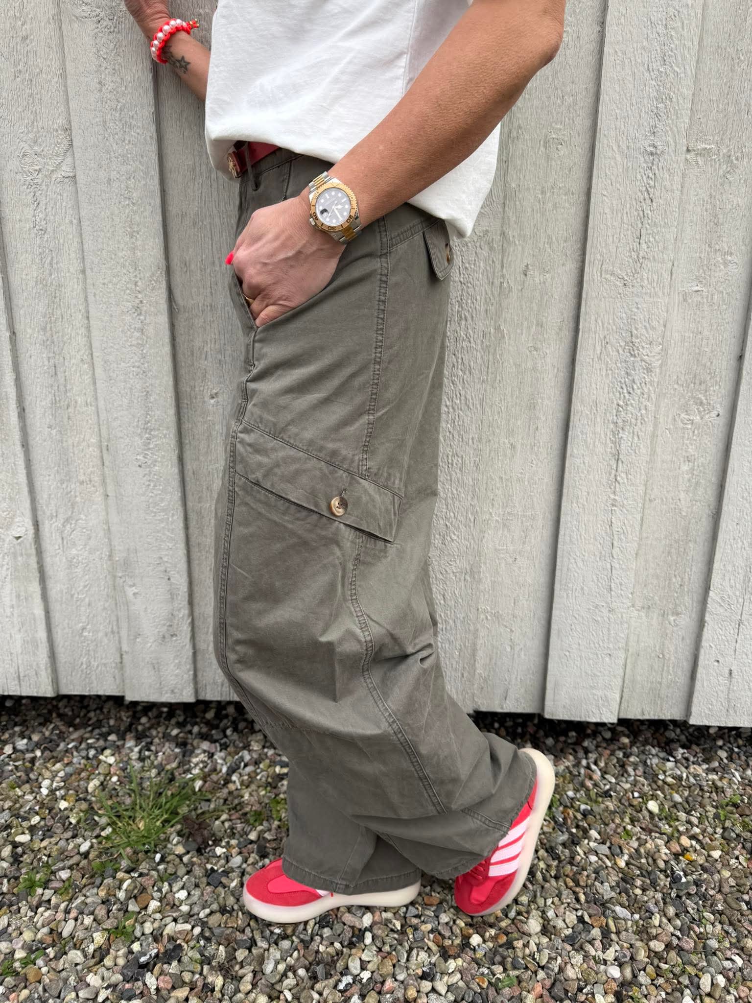 EvelynCC Barrel Pant - Army