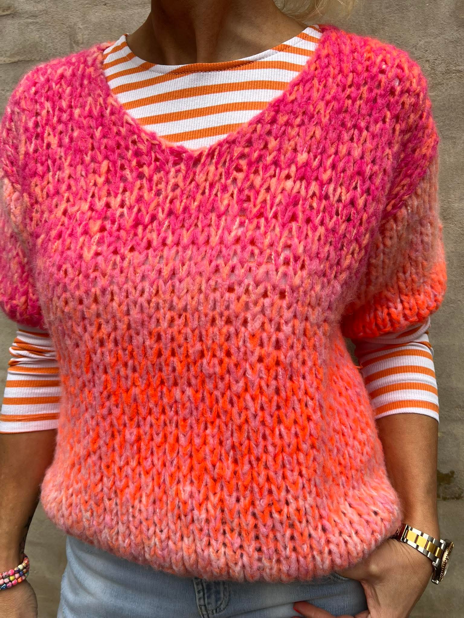 Grace Knit - Orange/Rosa/Röd