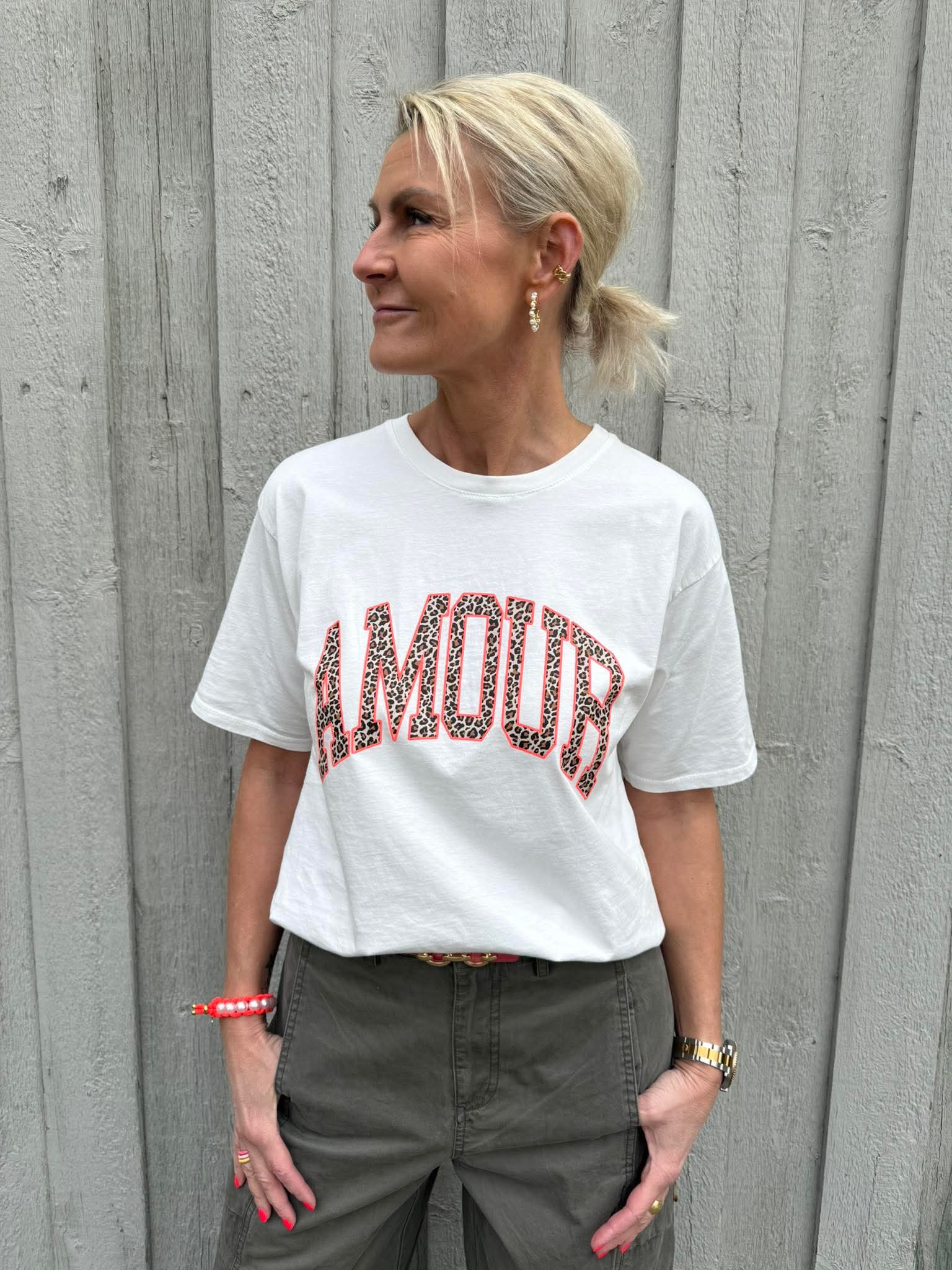 Amour T-shirt - Vit/Leo
