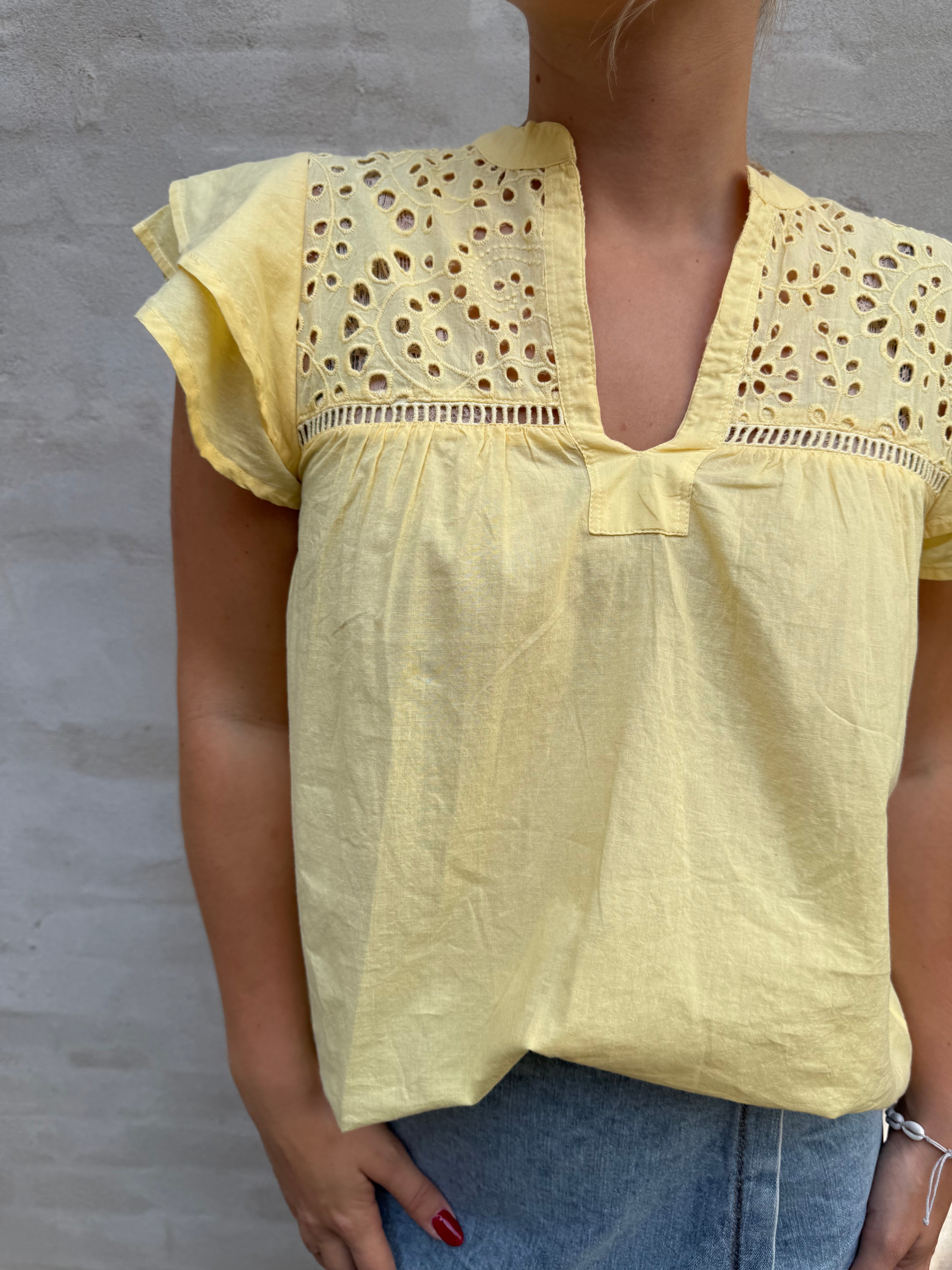 Christel Solid Top - Ljusgul