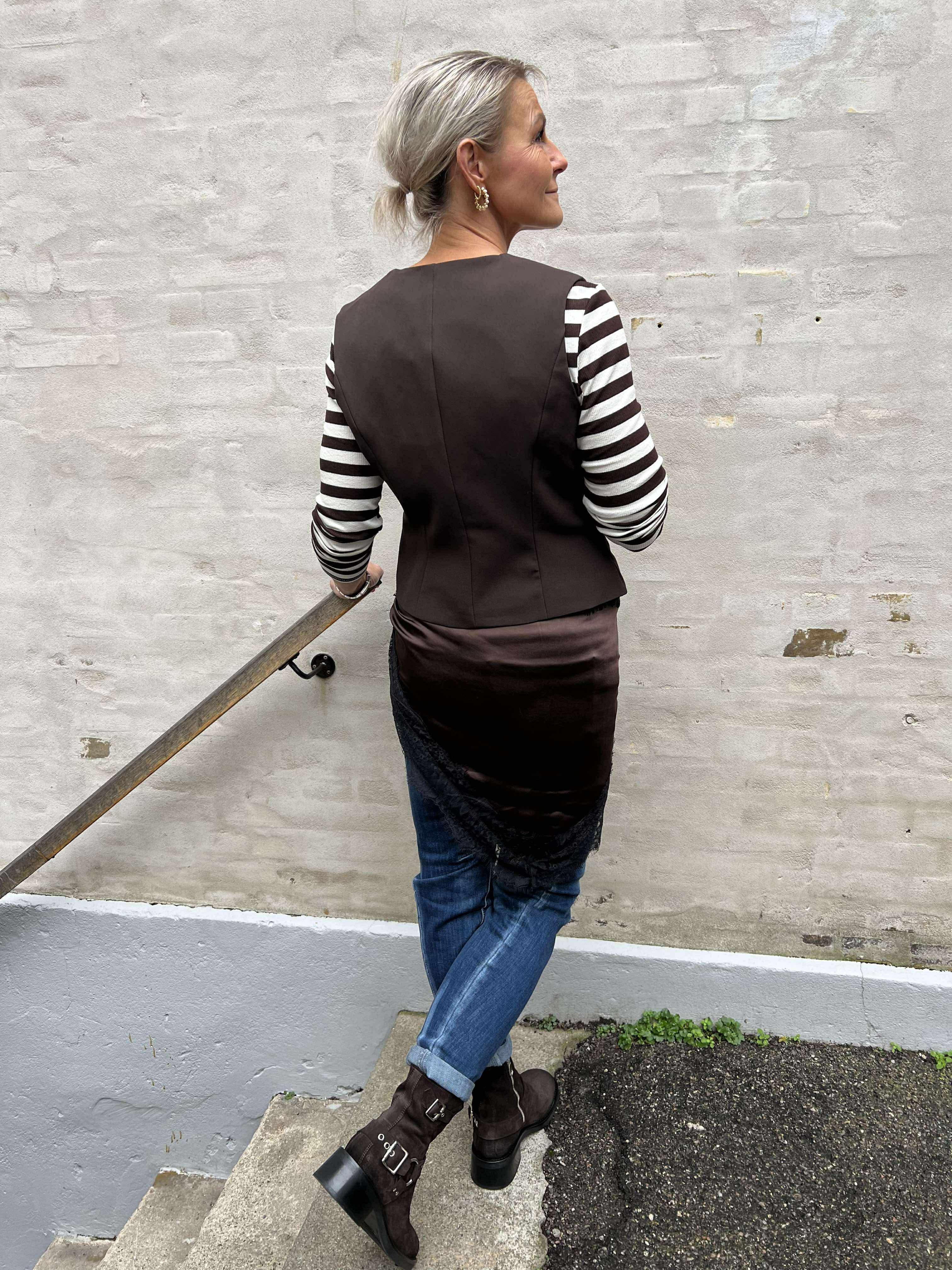 Vendetta kostymväst - mörkbrun