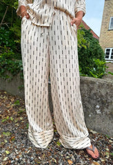 Sora Print Pants - Creme