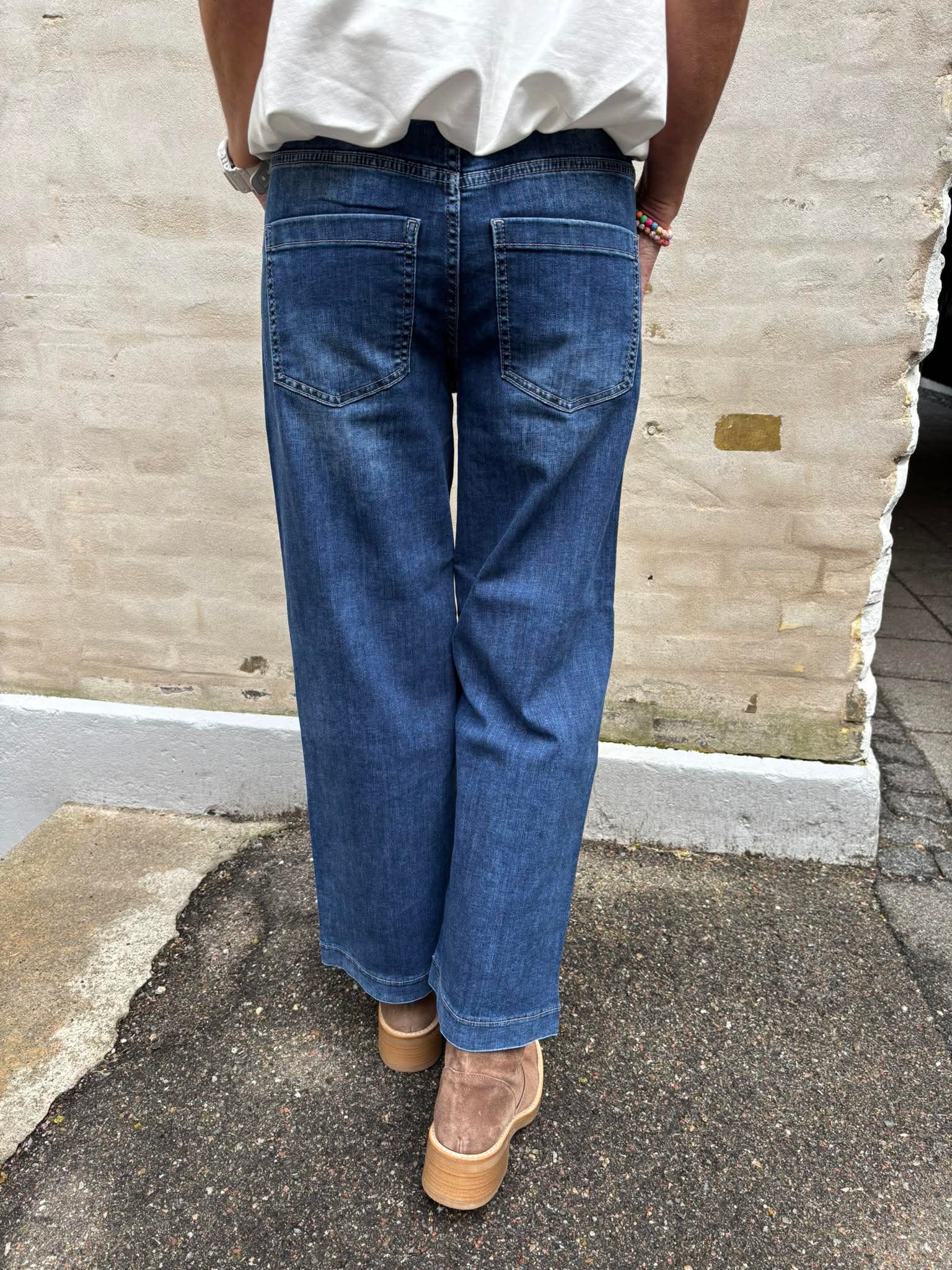 Emee Wide Leg - Mörkblå tvätt