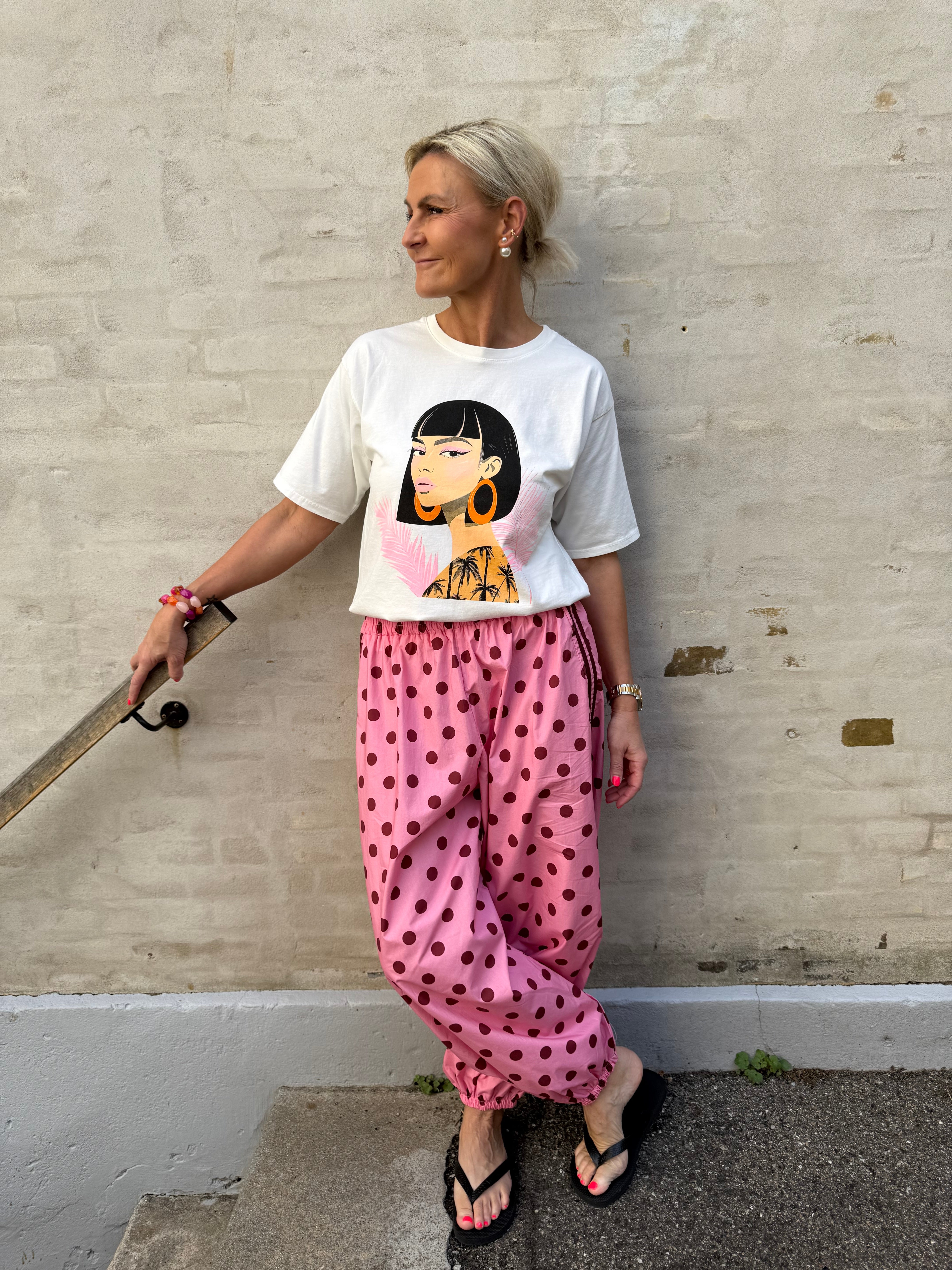Ballon Dot Pants - Pink