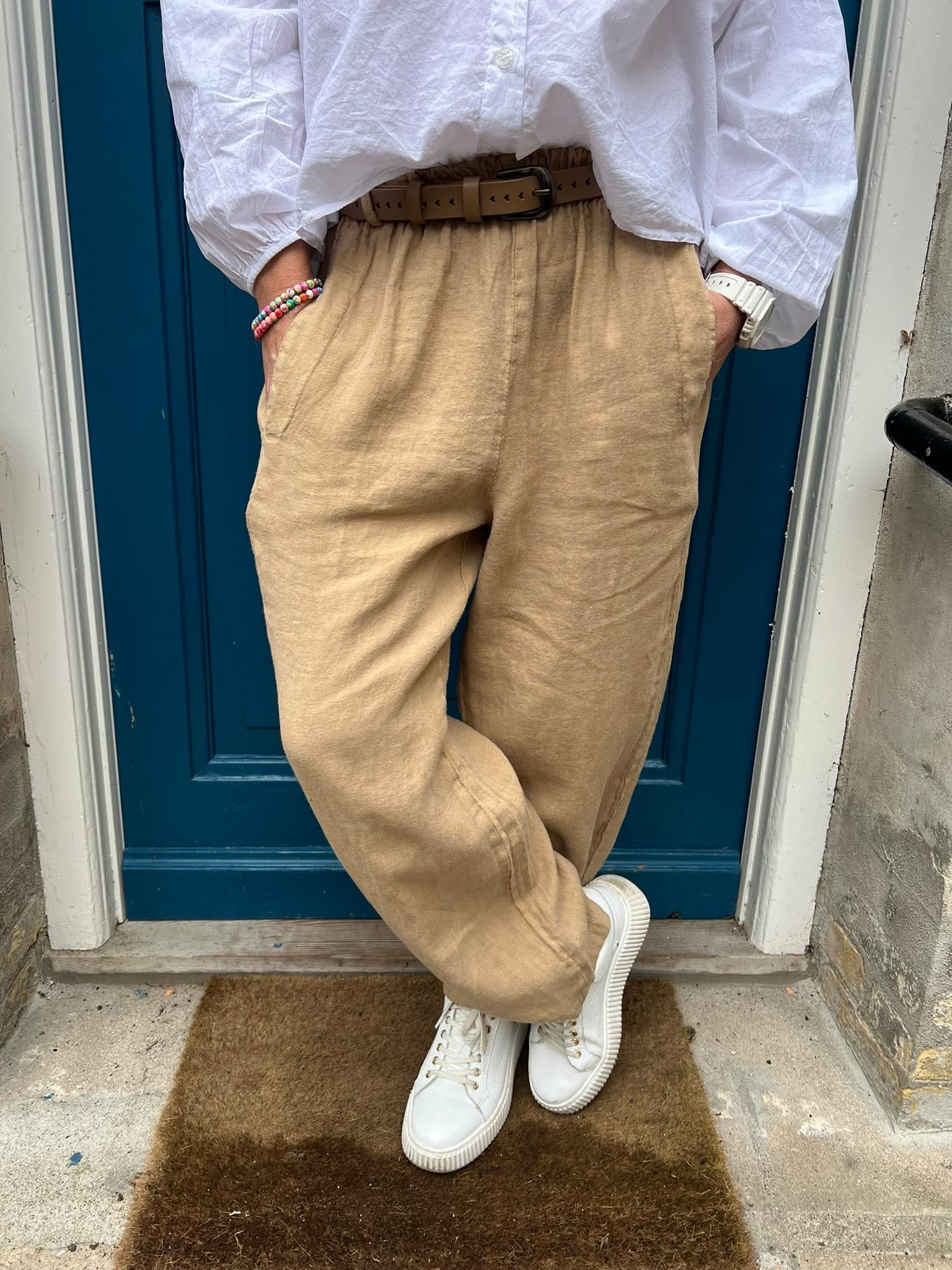 Lotus Linnen Pants - Moonstone