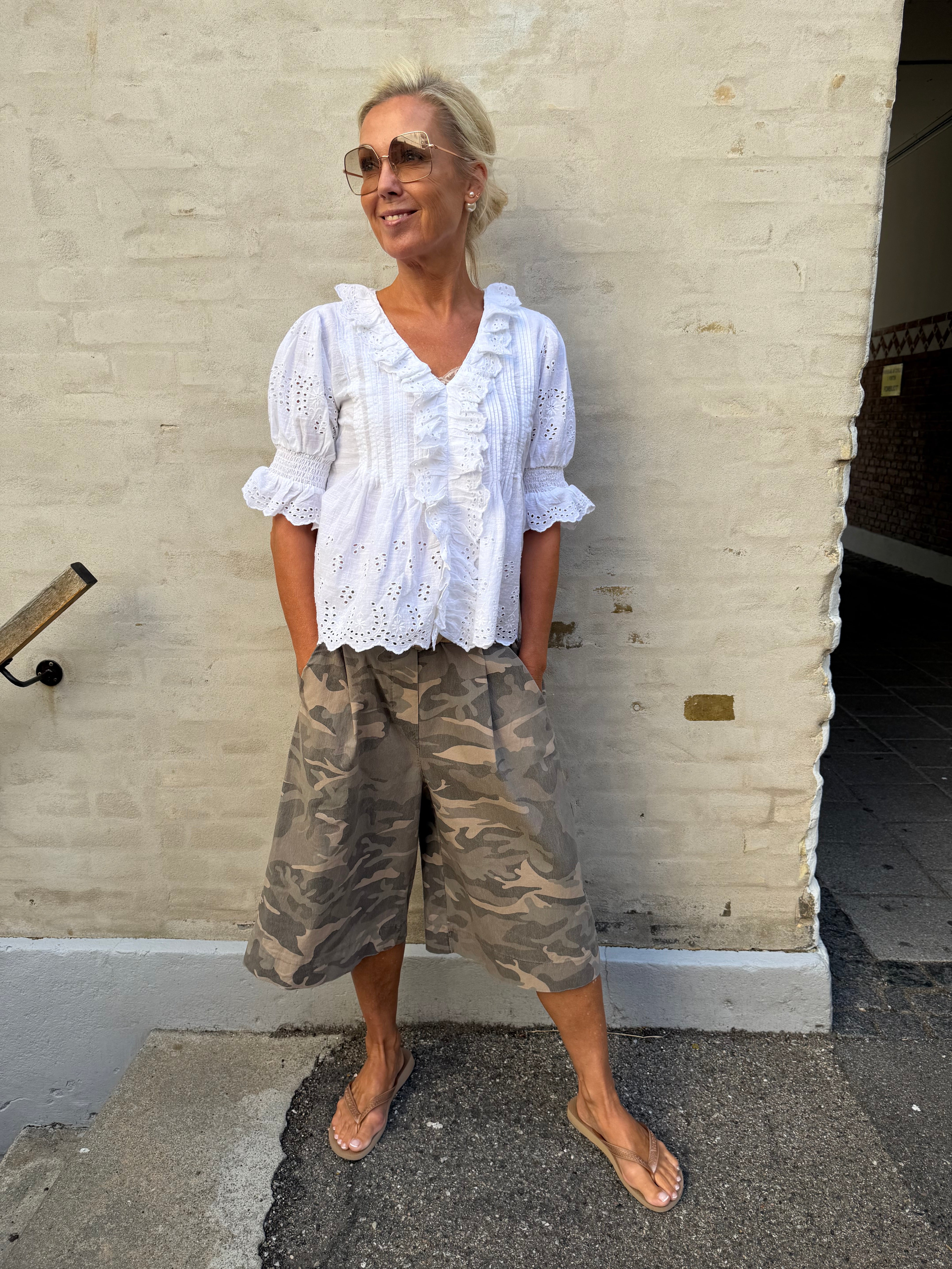 Talise Emb Blouse - White