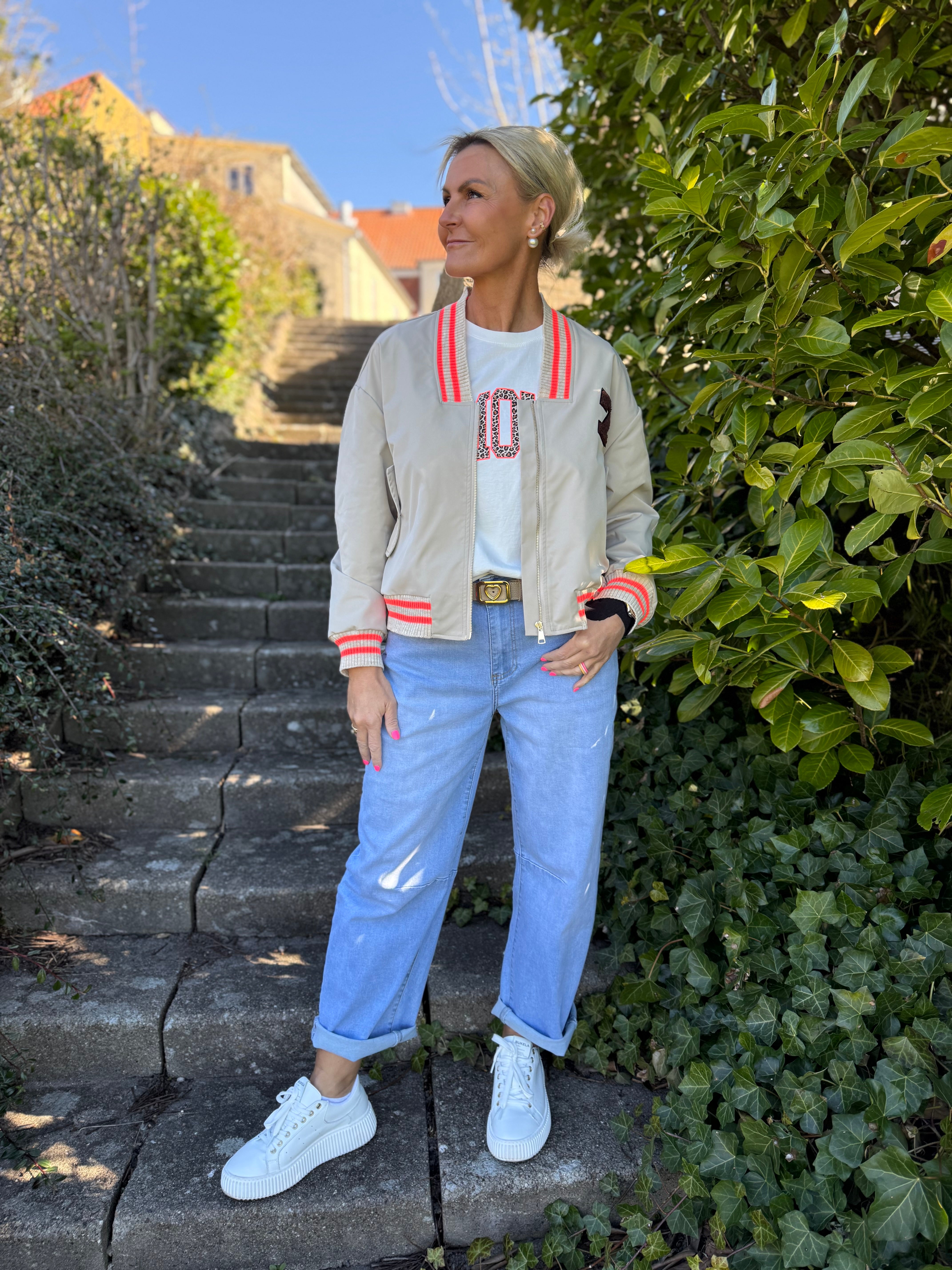 Sandy Bomber Jacket - Beige