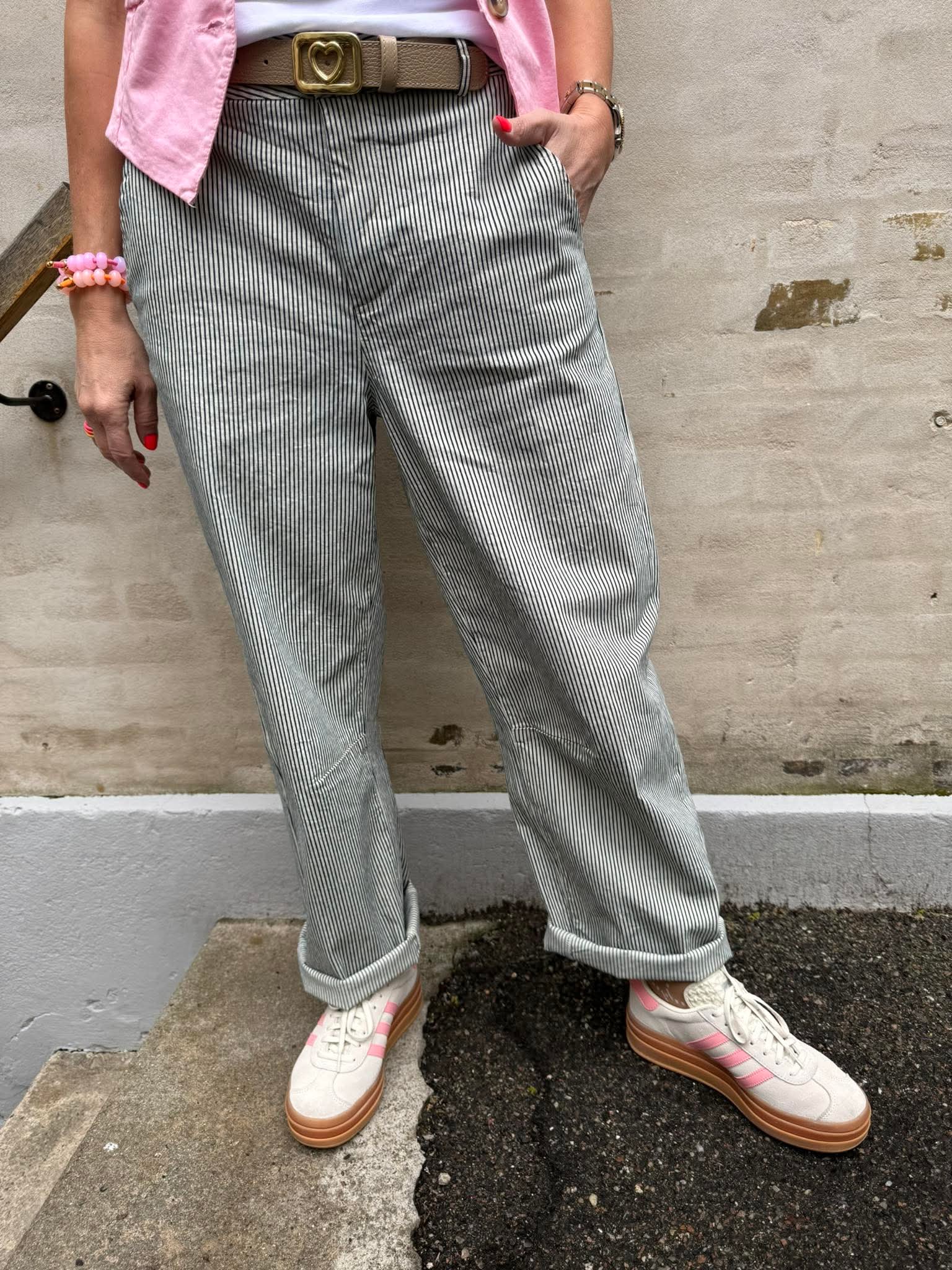 Loui Randiga byxor - Svart/Vit