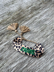 Leopardarmband grönt