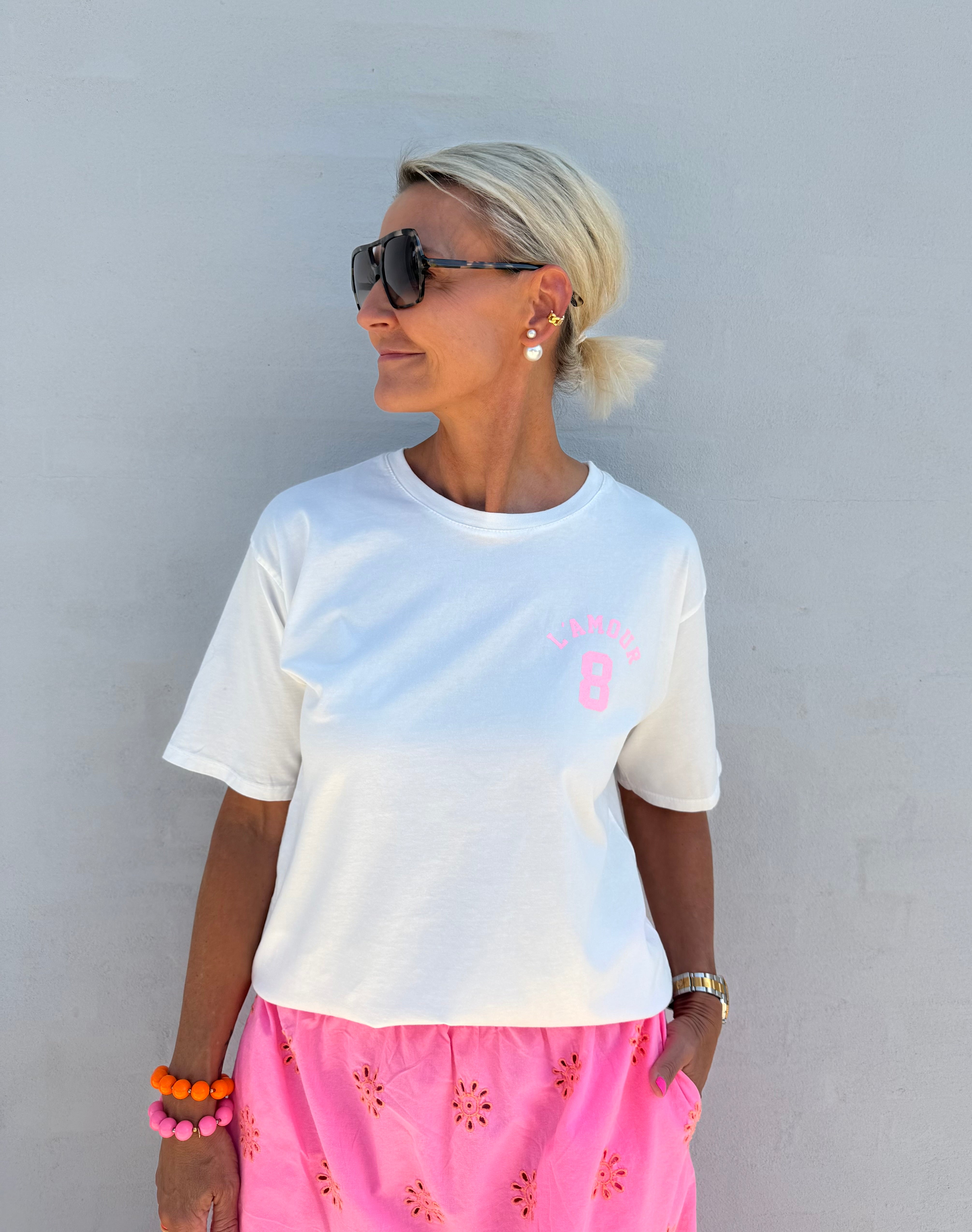 L´Amour Tee - White/Pink