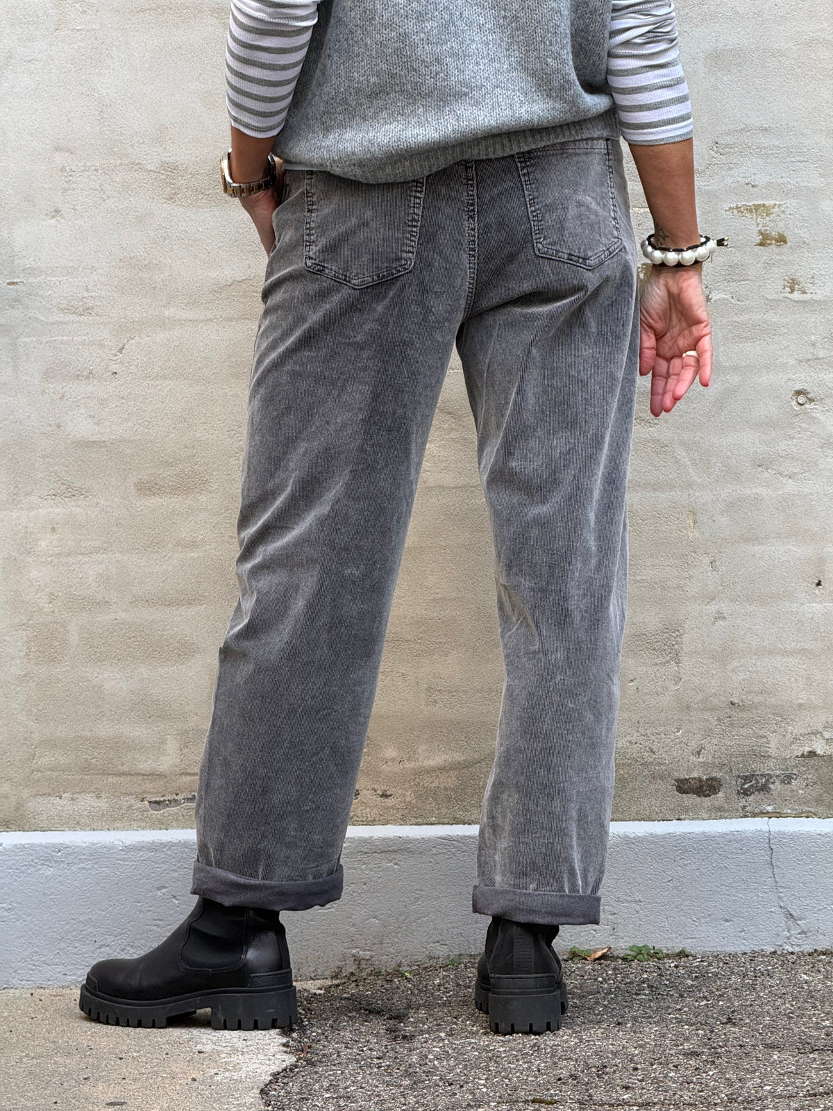 Moffe Corduroy Pants - Grå