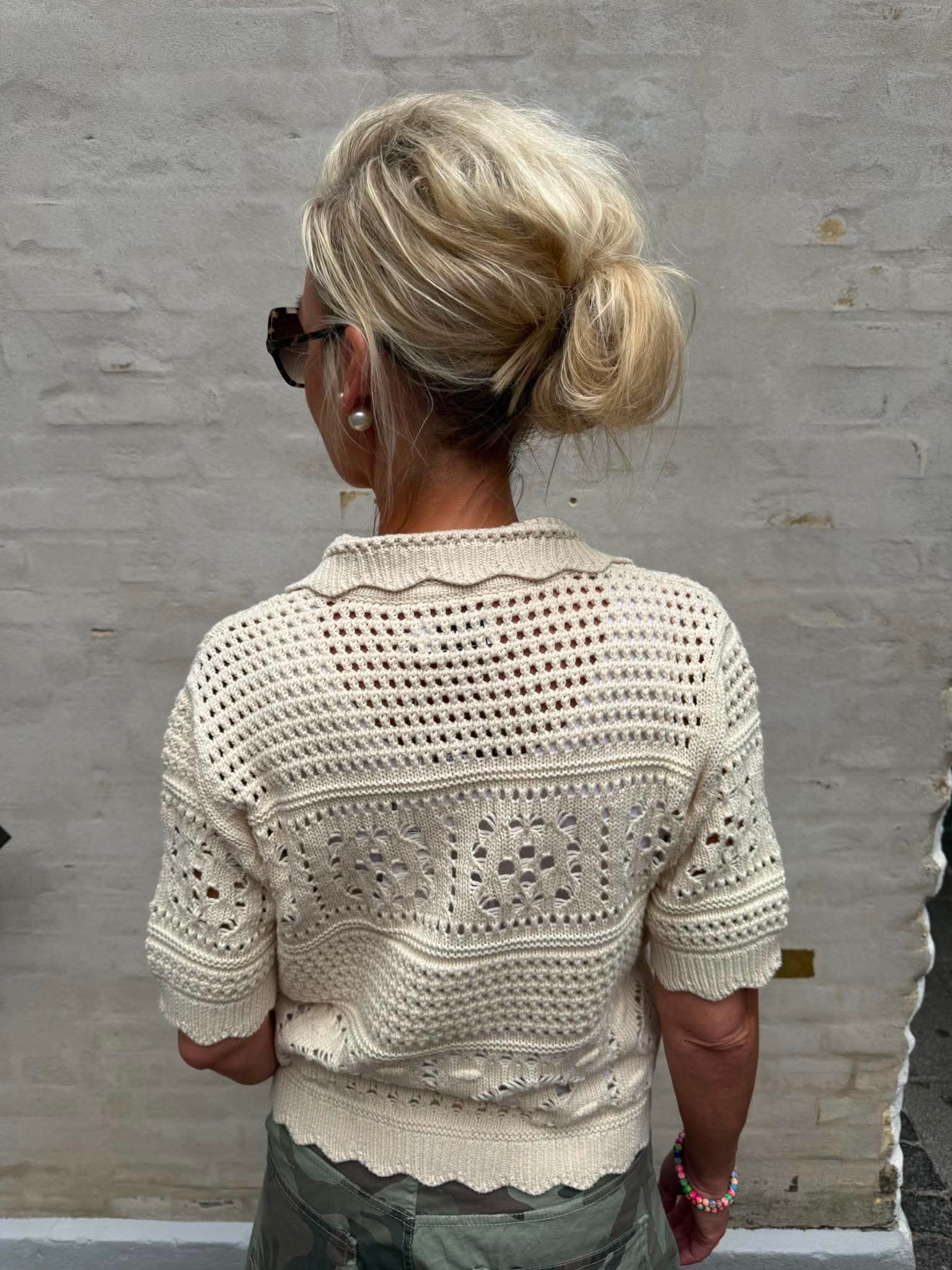 BINDI S/S SHORT CARDIGAN - Birch