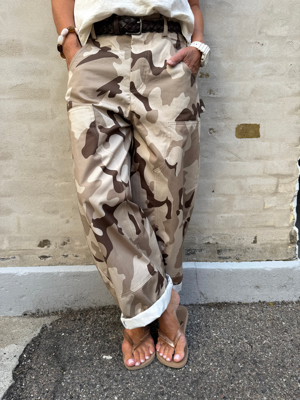Lotte Pants - Beige/Brown