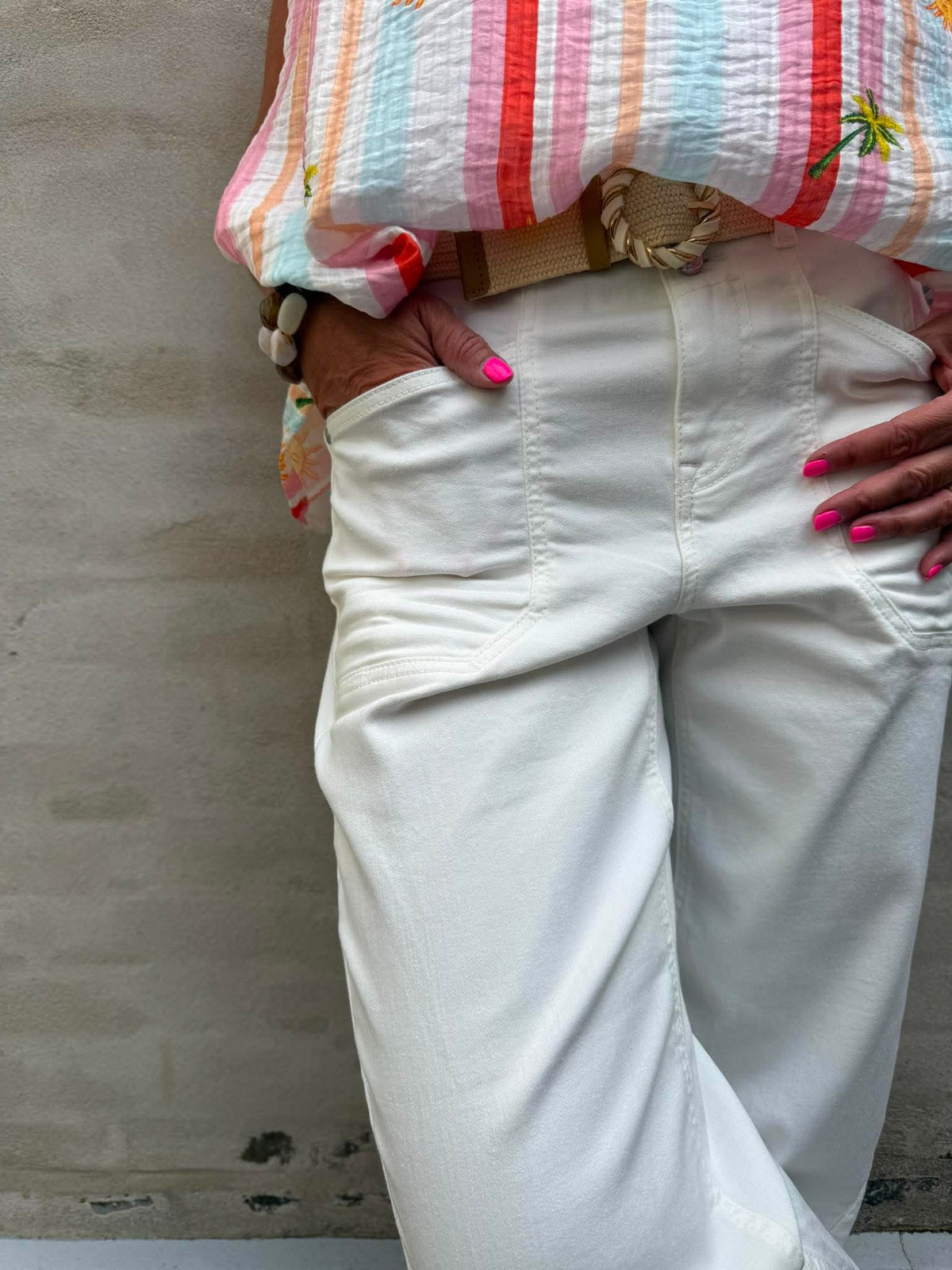 Karlie Barrel High Waist - Äkta ljusblå