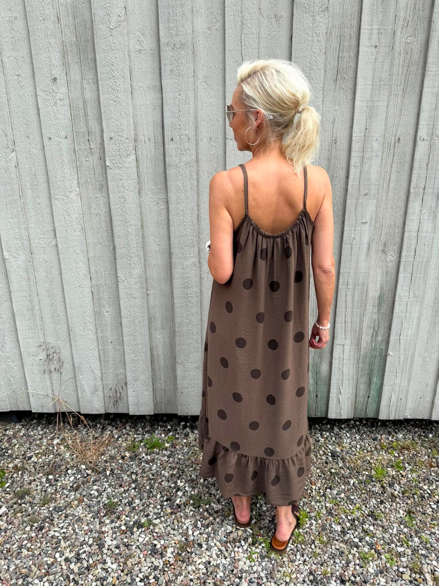 Dot Dress - Mörkbrun
