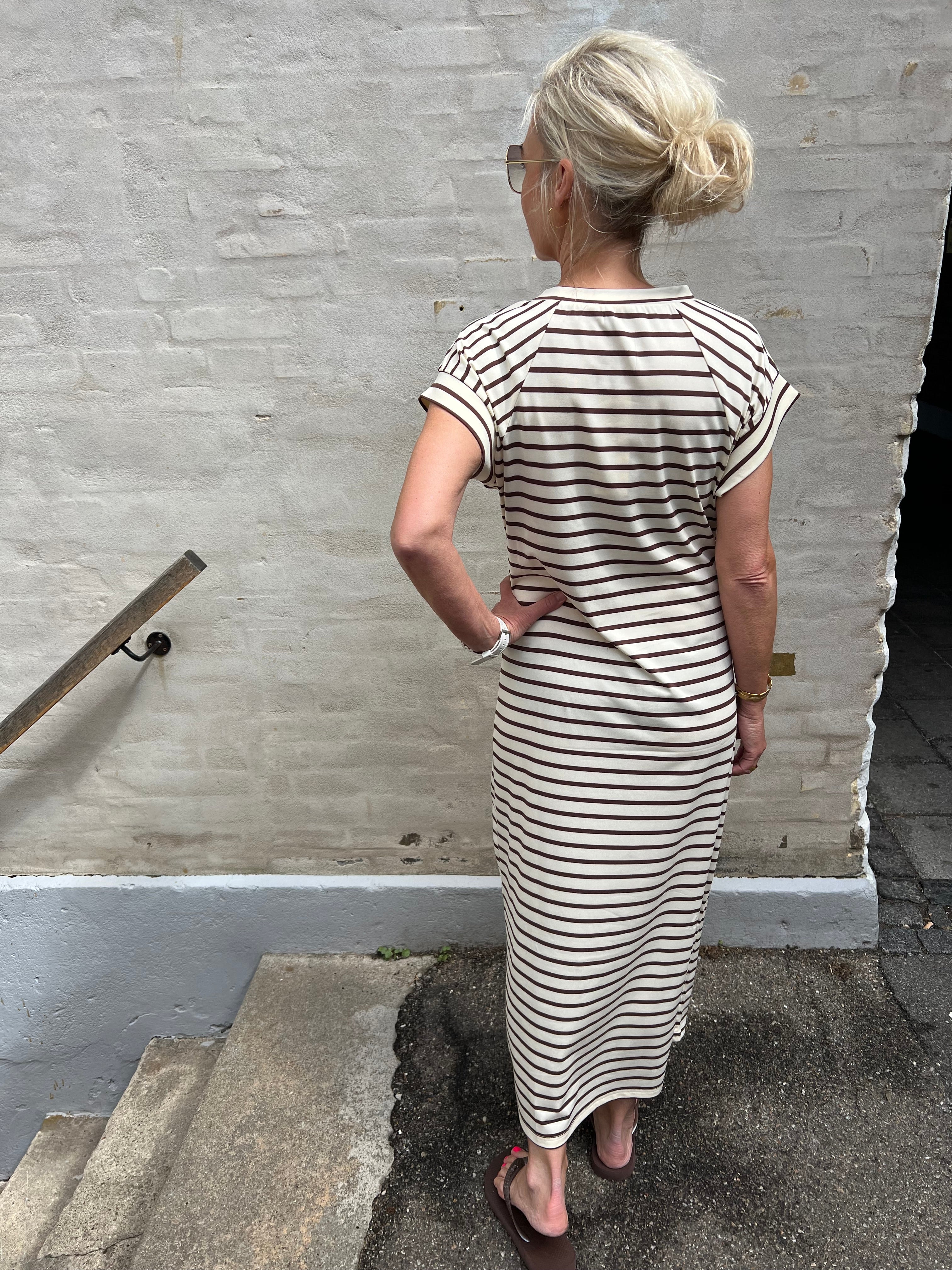 Frederikke Dress - Brown Stripe