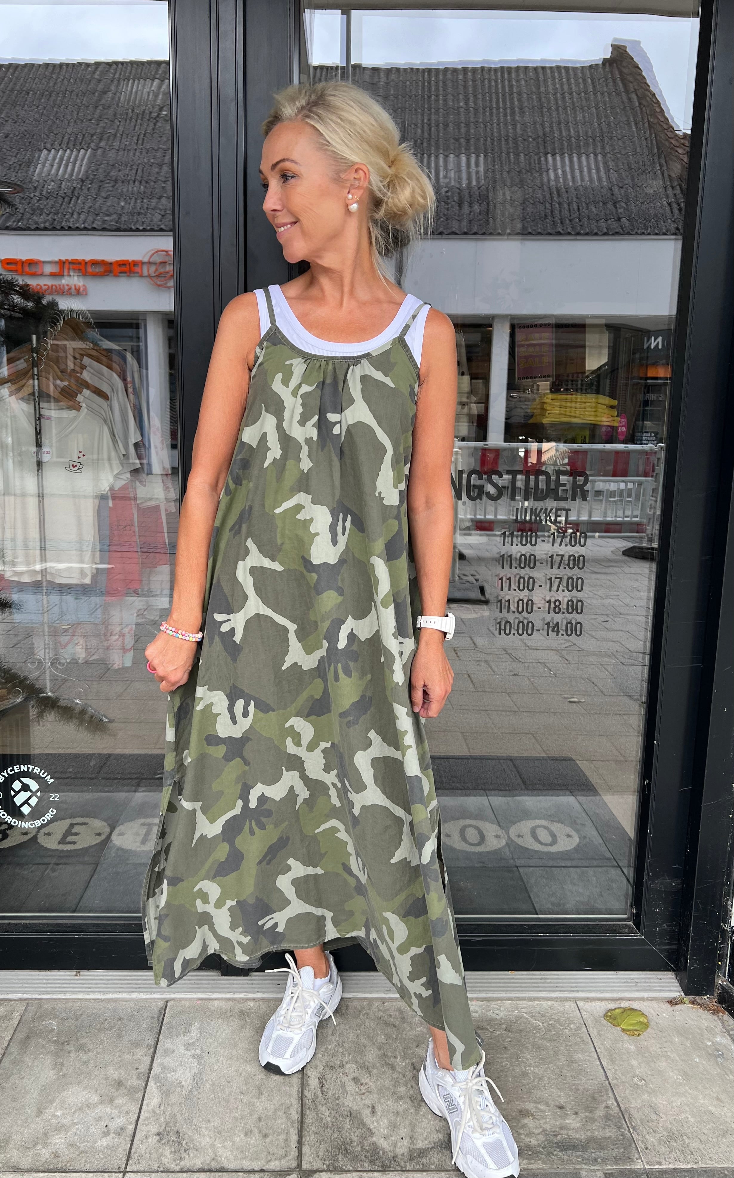 MINNA strap dress - Camoflage