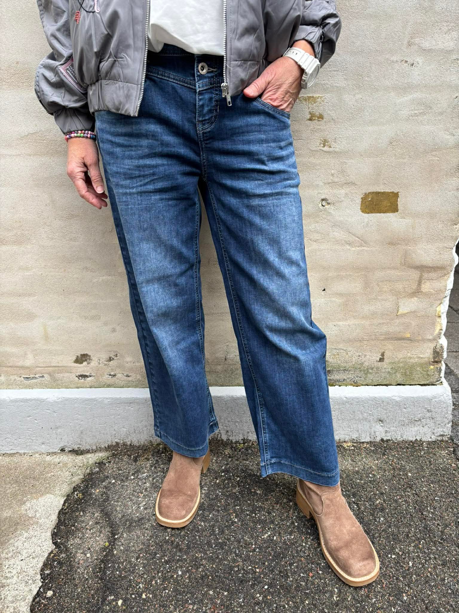 Emee Wide Leg - Mörkblå tvätt