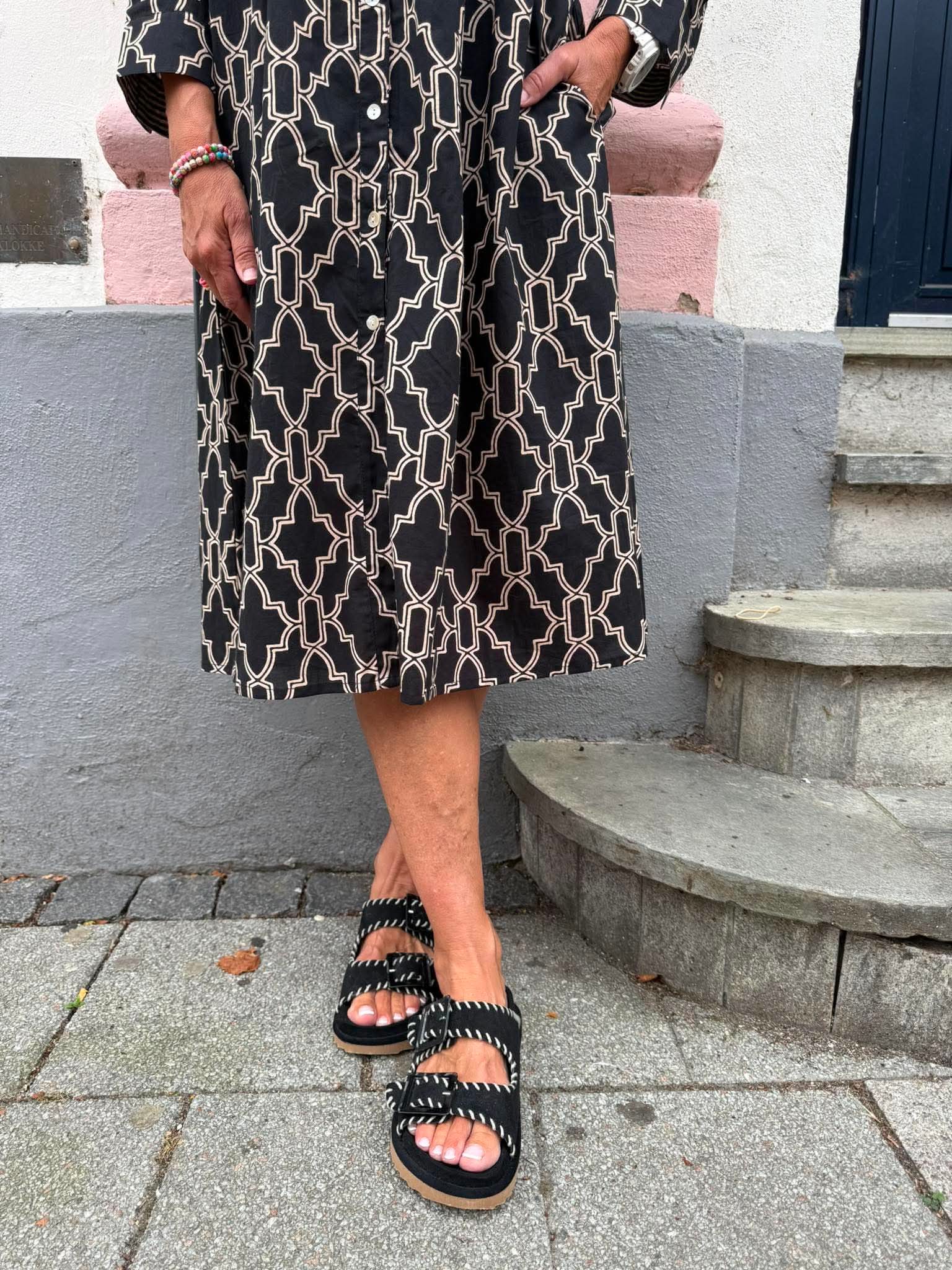 Torino Dress - Svart och beige