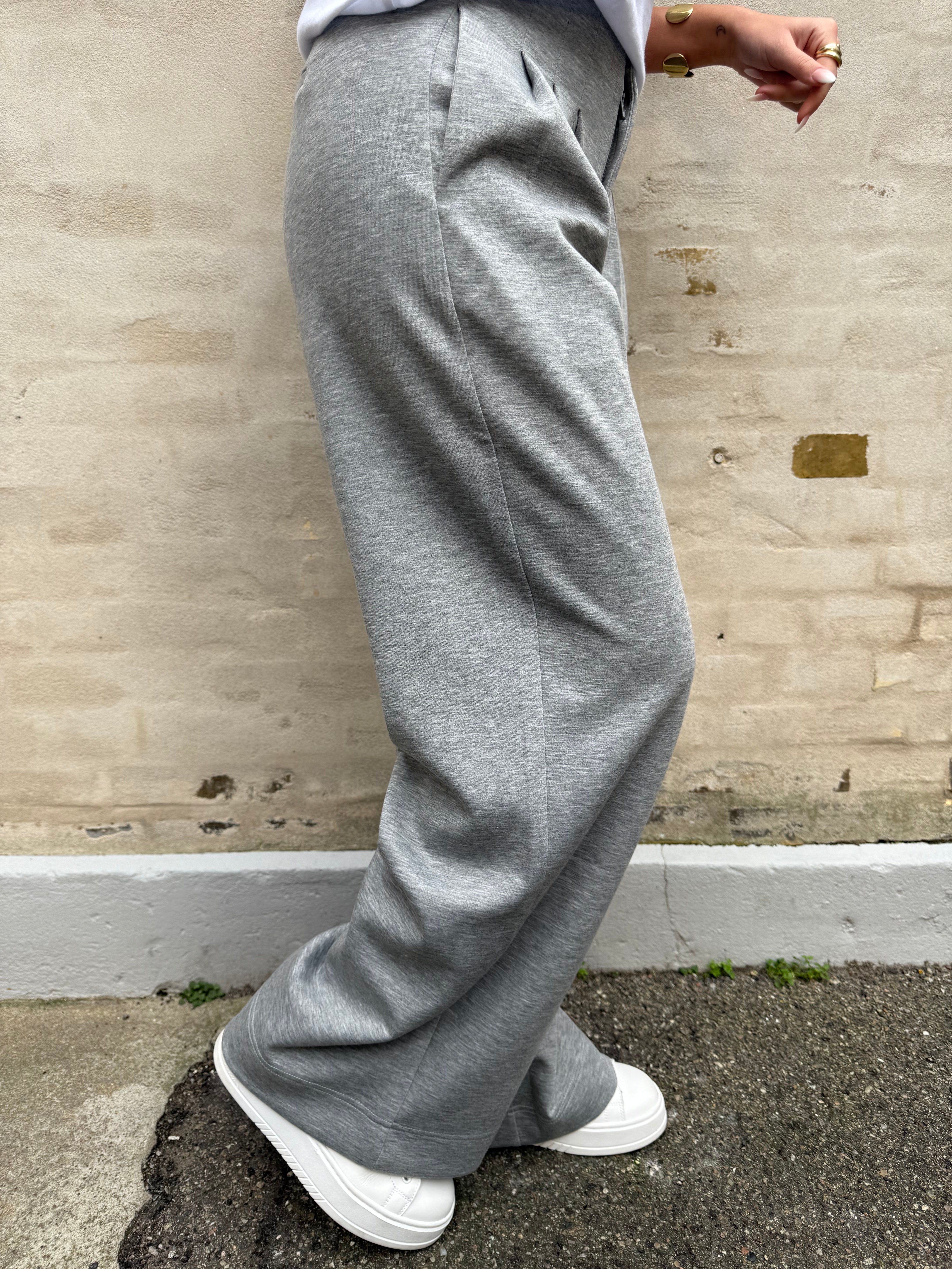 LanceCC Pleat Sweatpants - Gråmelerad