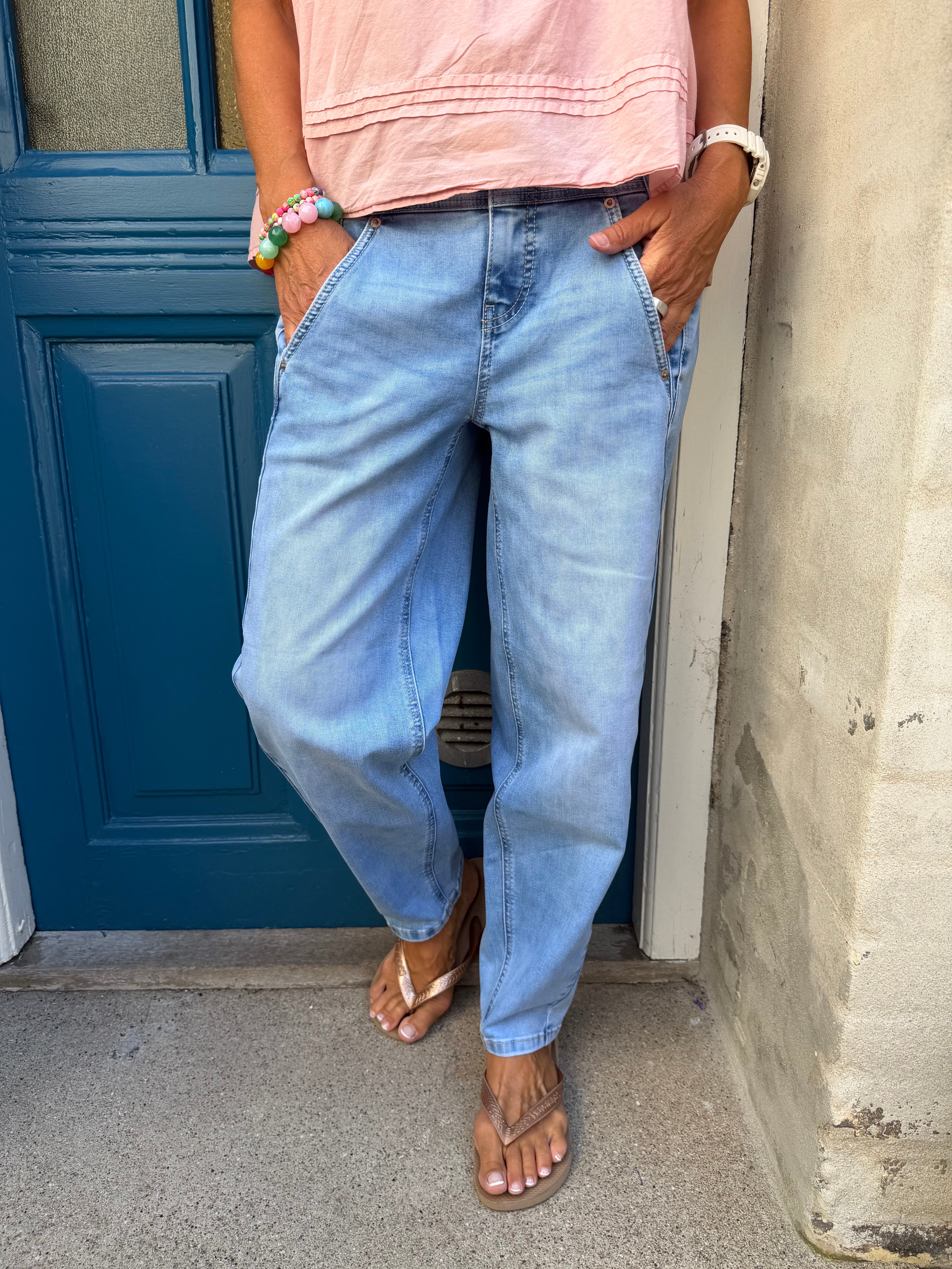 Karlie Barrel High Waist - Light Blue