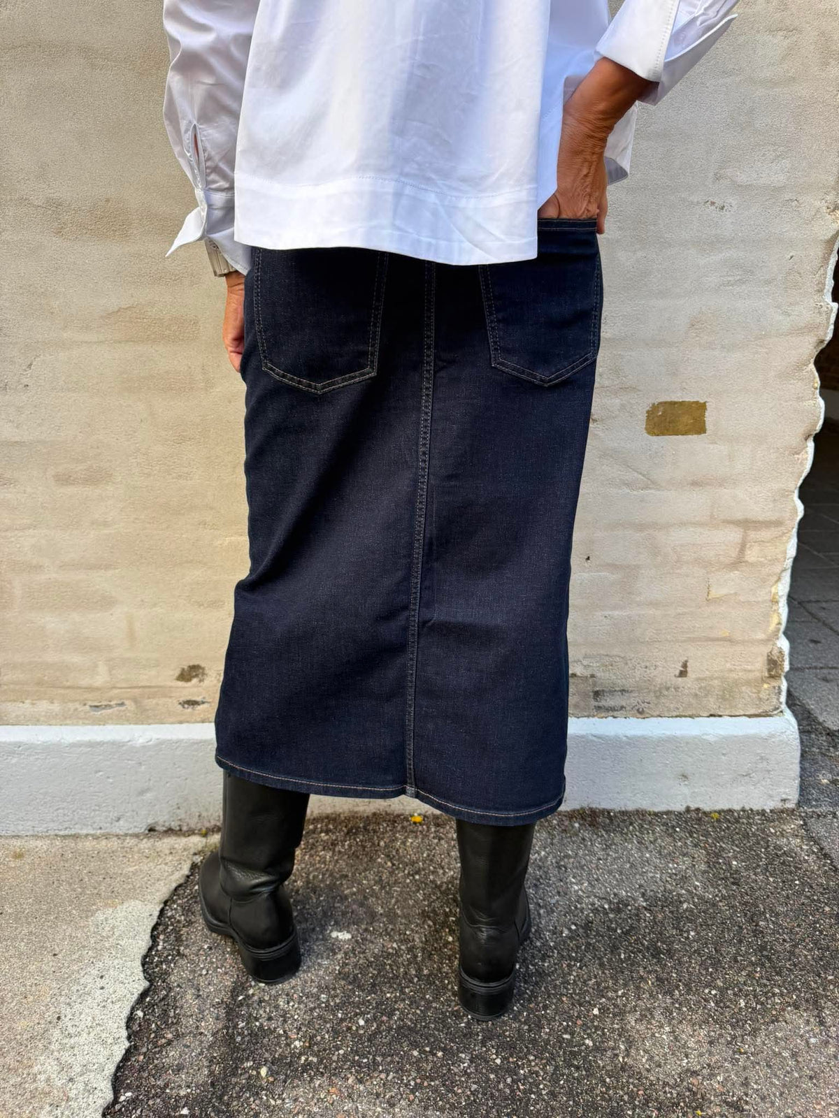 High waist kjol – sköljmjuk tvätt