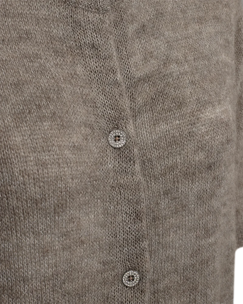 FQDIDO CARDIGAN - Desert Taupe Melange