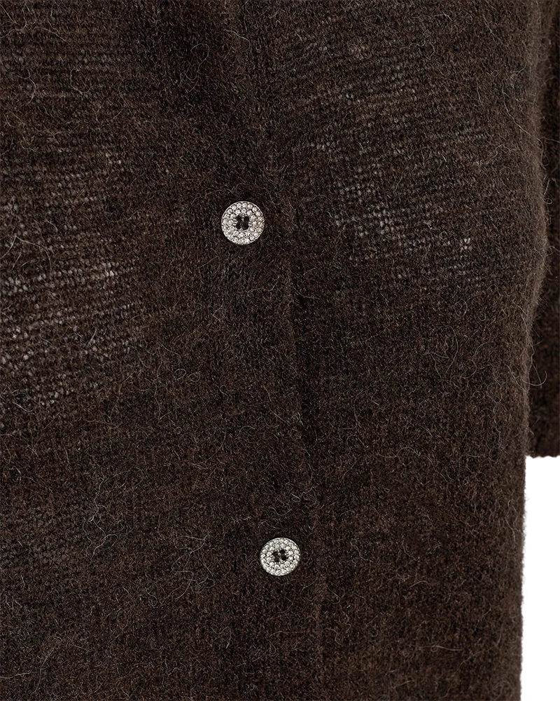 FQDIDO CARDIGAN - Mole Melange