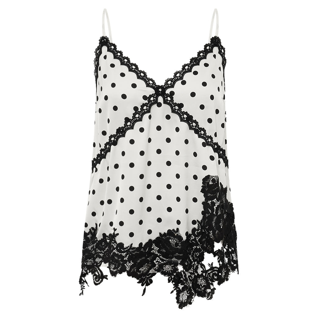 DagnyGO Jo Top - Latte Black Dots