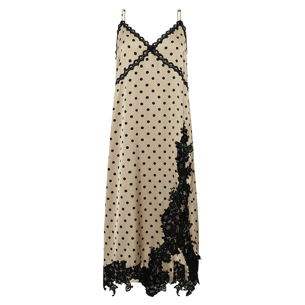 DahliaGO Mi Dress - Latte Black Dots