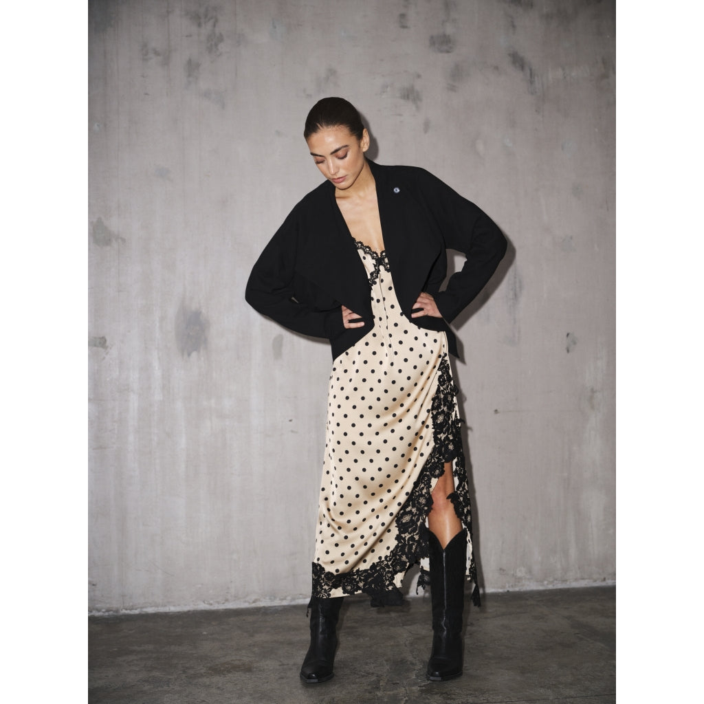 DahliaGO Mi Dress - Latte Black Dots