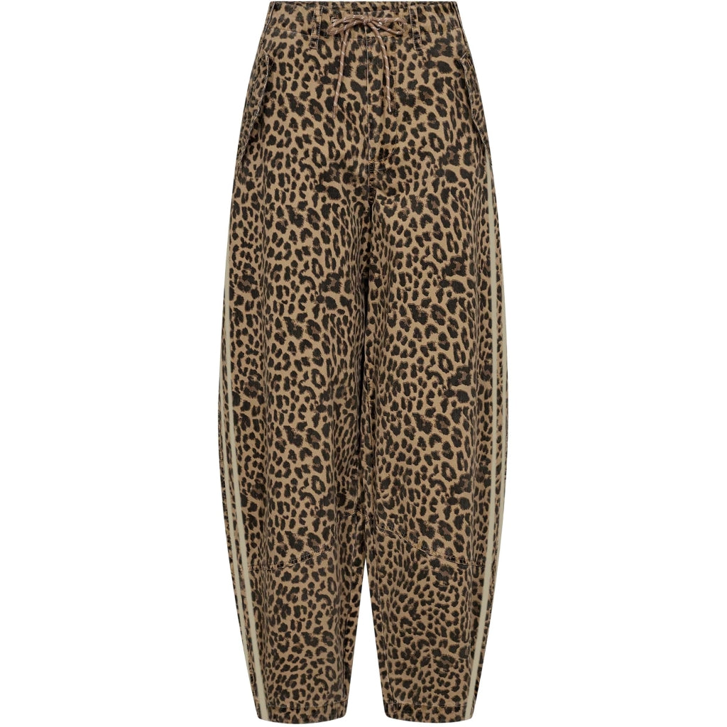 JulietteGO Cargo Pants - Leopard Print/Cream Stripe