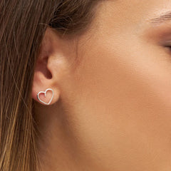 Happy Heart örhänge 1 st - Silver