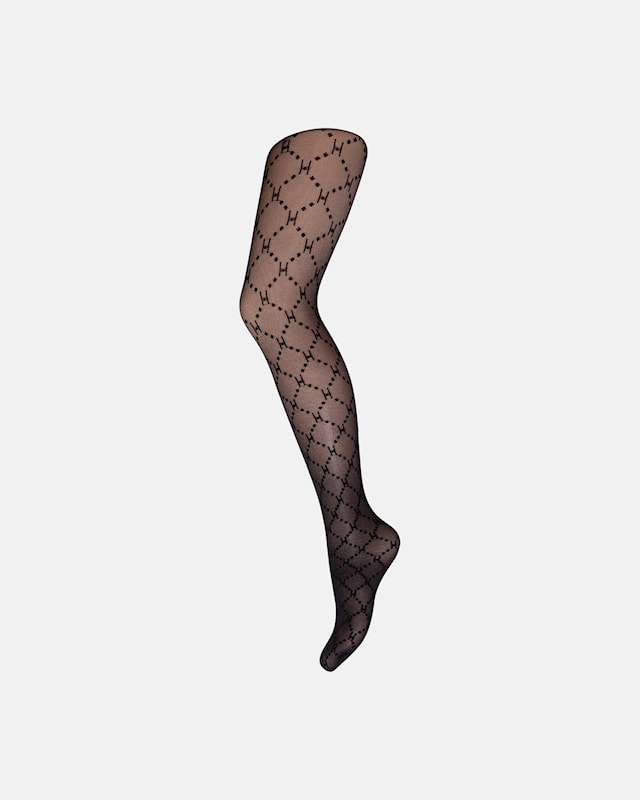 Tight logotyp 25 Denier - Svart