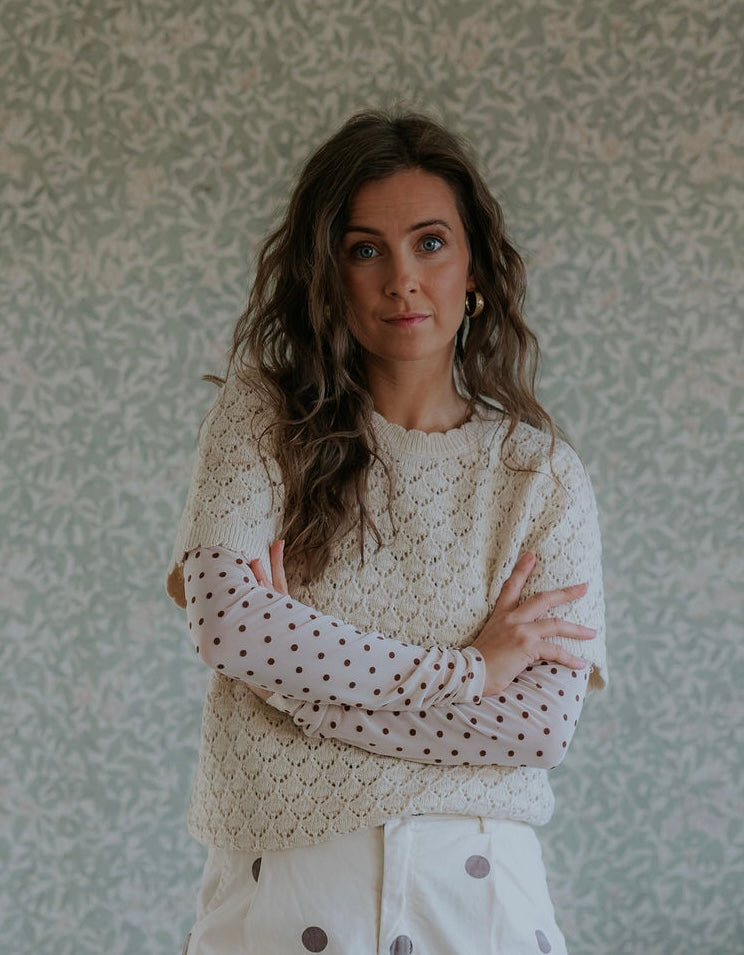 JAQUELINE SS O-NECK TOPP - Björk