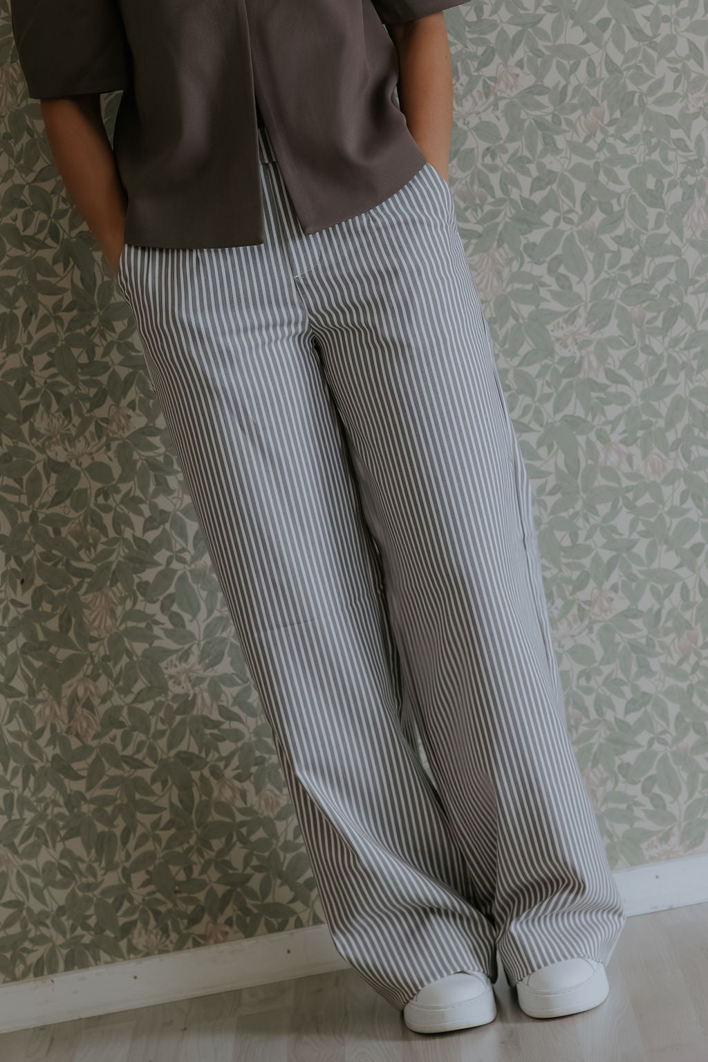 Lisa WIDE byxa - Cloud Dancer Morel