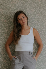 GrannyCC Rib Solid Tank - Vit