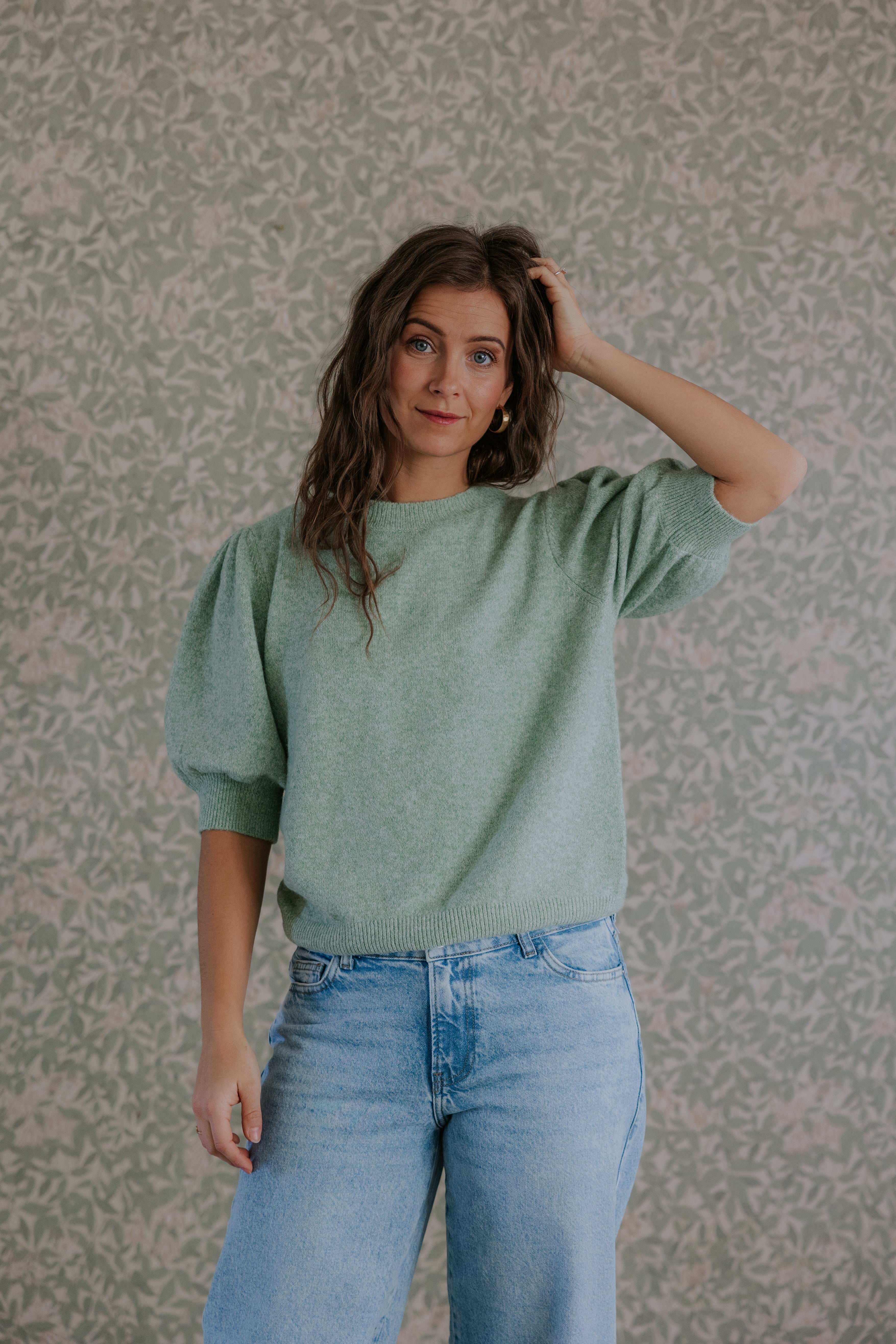 DOFFY O-HALS TRÖJA - Mistel MELANGE