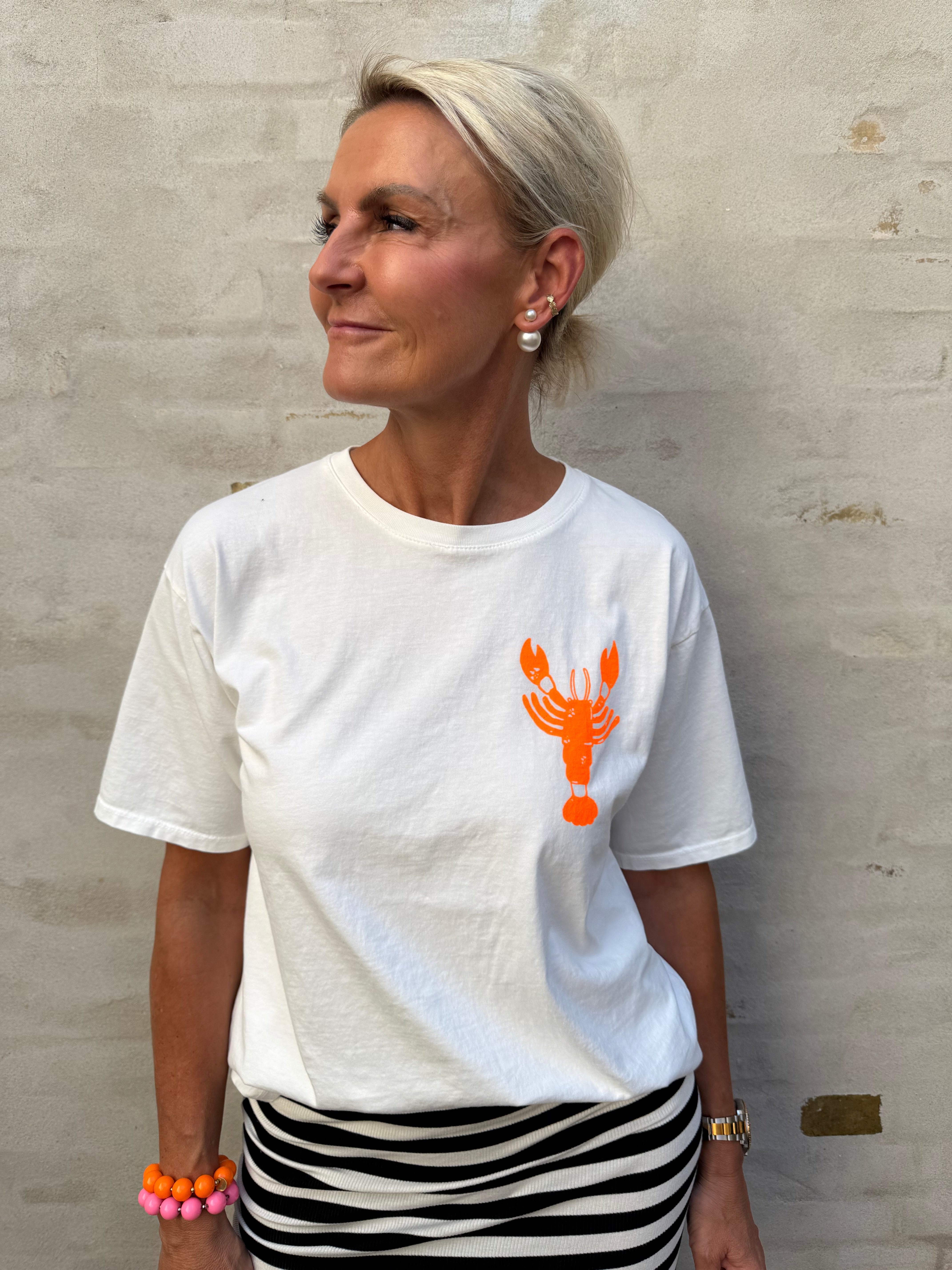 Hummer T-shirt - Off White/Orange